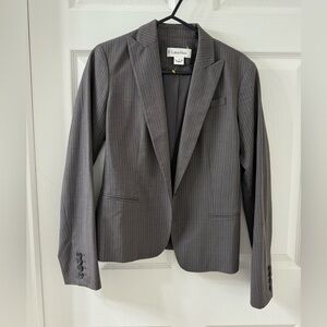 Calvin Klein Grey with white pinstripe Blazer - 2